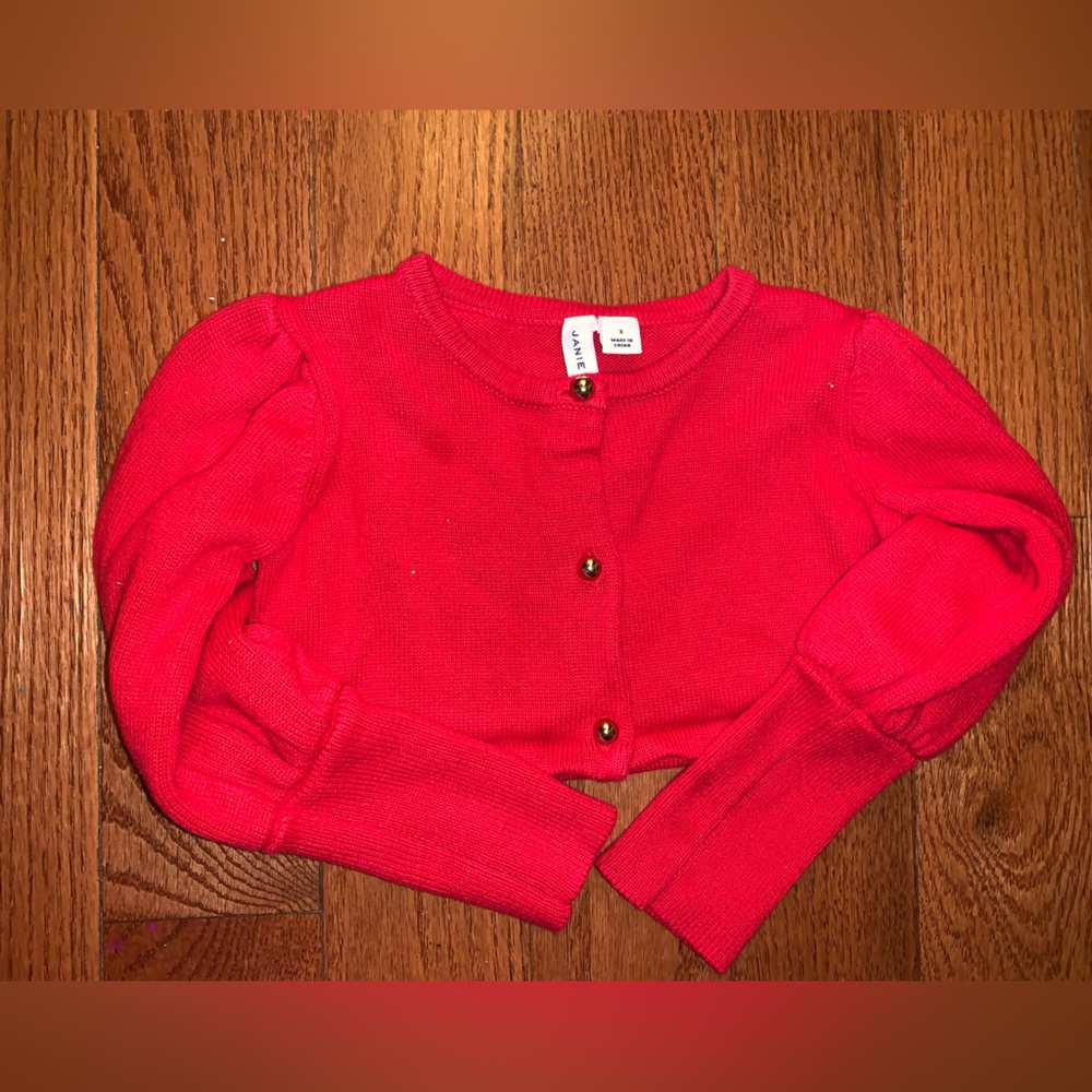 Janie and Jack Red and Gold Blouse